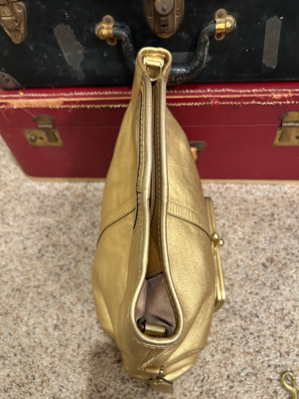 Coach Ergo Convertible Tote in Yellow Gold Metallic - Picture 5 of 16